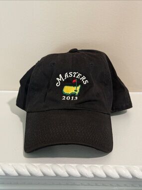 2013 Masters Tournament Black Cotton Hat - Adam Scott Win Year